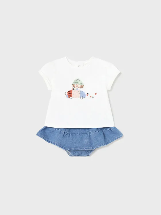 Set Bluse und Rock · Bunt