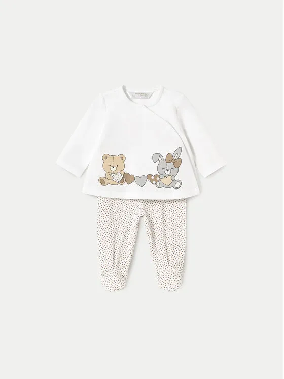 Set Bluse und Strampelhose · Weiß