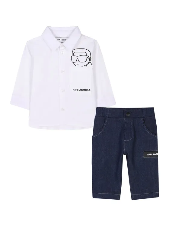 Set Hemd und Stoffhose · Dunkelblau