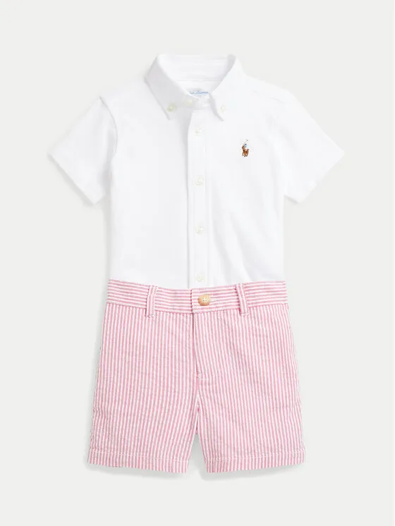 Set Hemd und Stoffshorts · Weiß