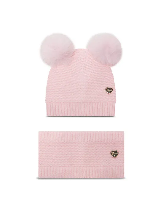 Set Mütze und Loop-Schal · Rosa