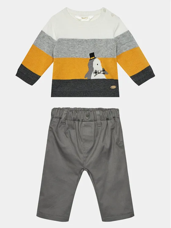 Set Pullover und Stoffhose · Grau