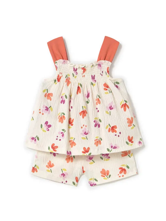 Set Top und Shorts · Écru