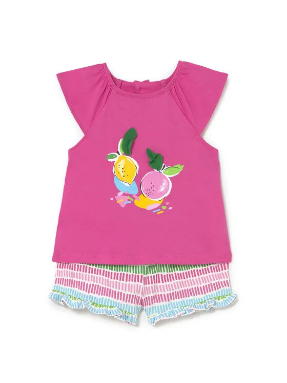 Set Top und Shorts · Rosa