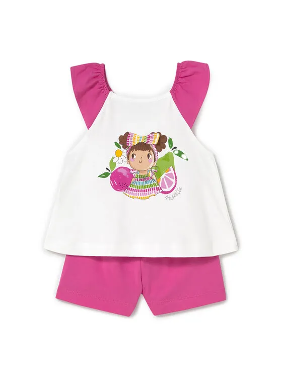 Set Top und Shorts · Rosa