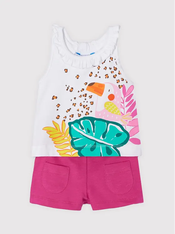 Set Top und Shorts · Weiß