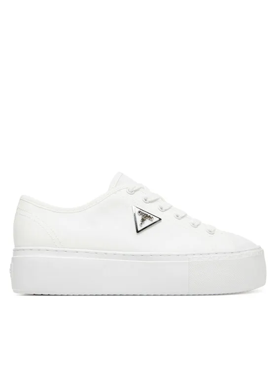 Sneakers aus Stoff · Weiß