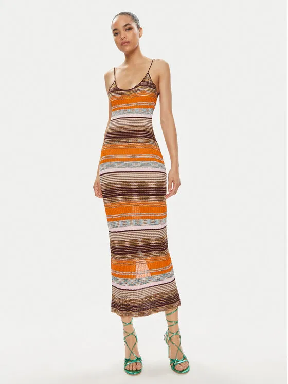 Sommerkleid · Orange · Midi