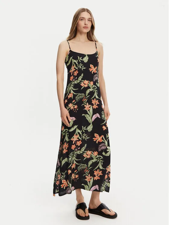 Sommerkleid · Schwarz · Midi
