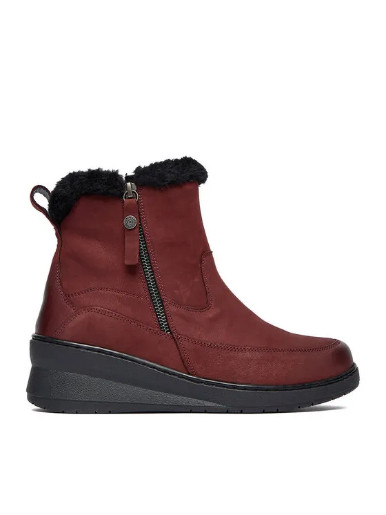 Stiefeletten · Dunkelrot · 5 cm