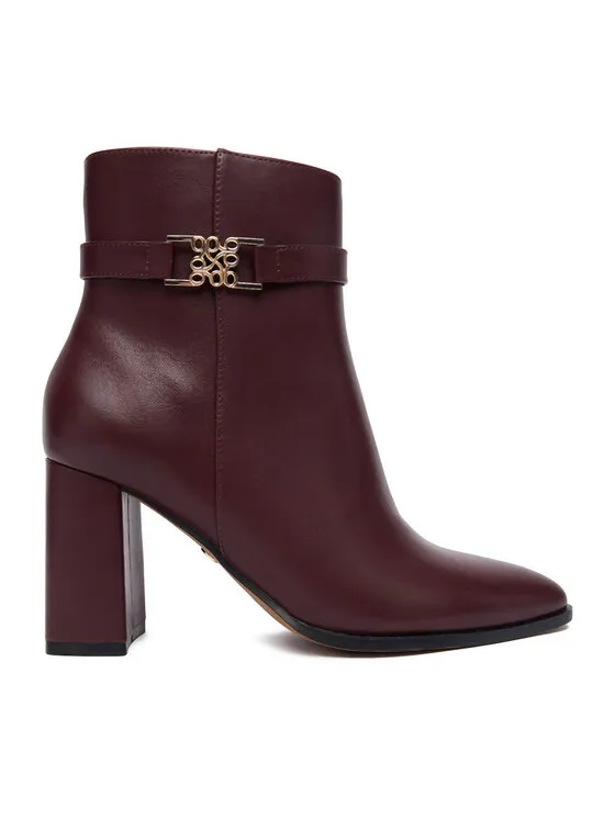 Stiefeletten · Dunkelrot · 8 cm