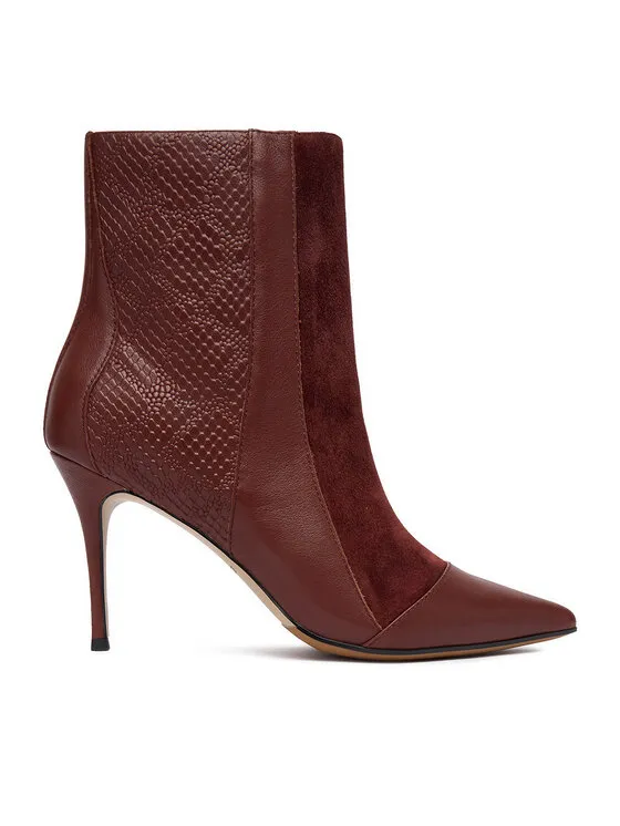 Stiefeletten · Dunkelrot · 9 cm