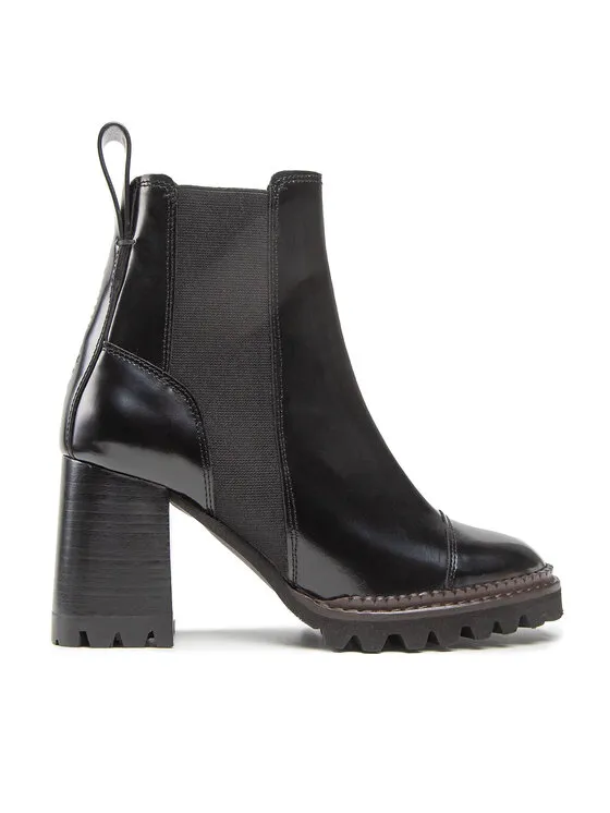 Stiefeletten · Schwarz · 8 cm