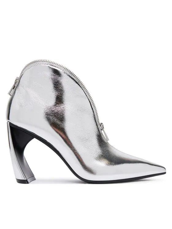 Stiefeletten · Silberfarben · 9 cm