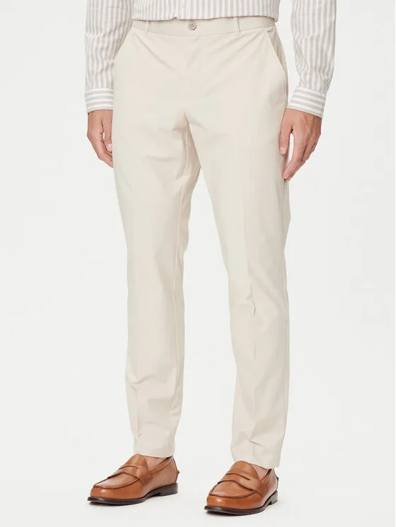 Stoffhose · Écru · Regular Fit