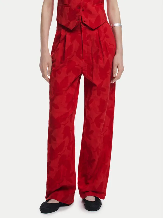 Stoffhose · Rot · Regular Fit