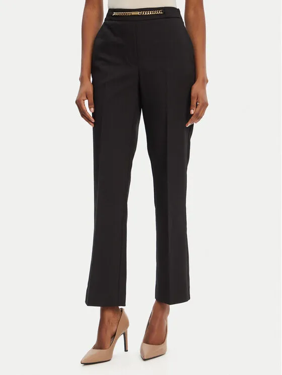 Stoffhose · Schwarz · Regular Fit