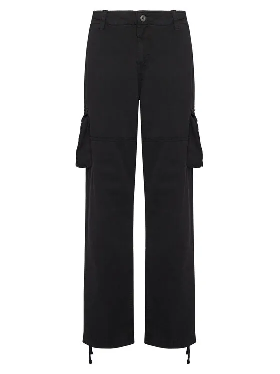 Stoffhose · Schwarz · Regular Fit