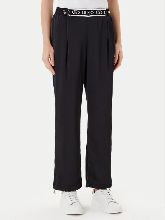 Stoffhose · Schwarz · Regular Fit