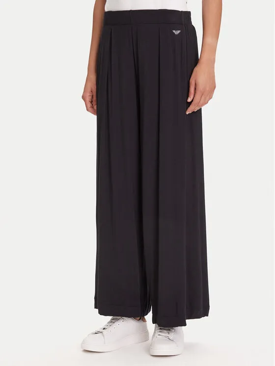 Stoffhose · Schwarz · Relaxed Fit