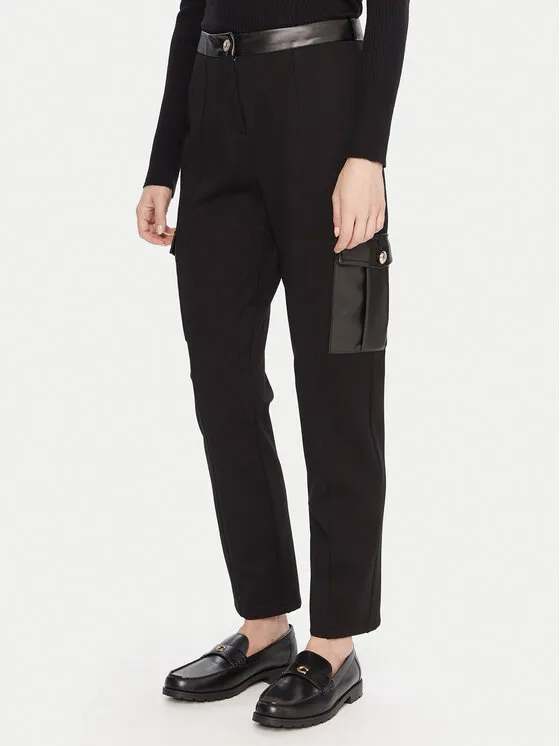 Stoffhose · Schwarz · Slim Fit