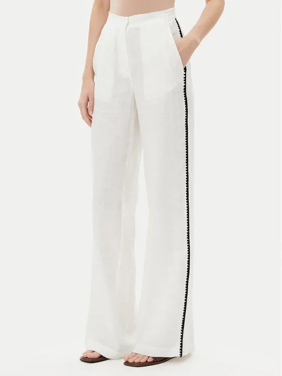 Stoffhose · Weiß · Relaxed Fit