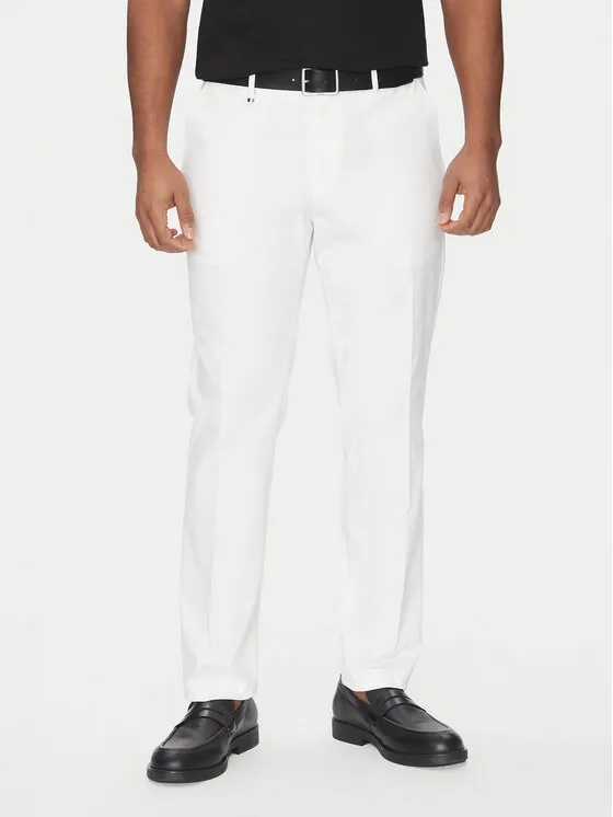 Stoffhose · Weiß · Slim Fit