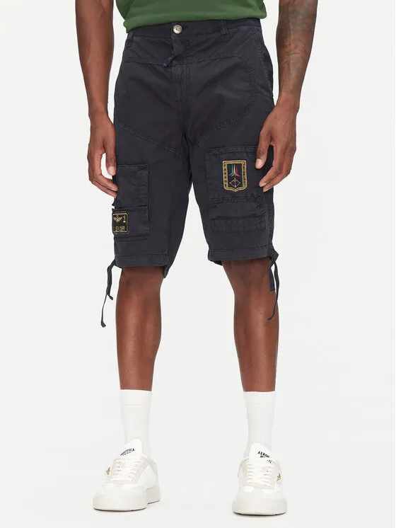 Stoffshorts · Dunkelblau