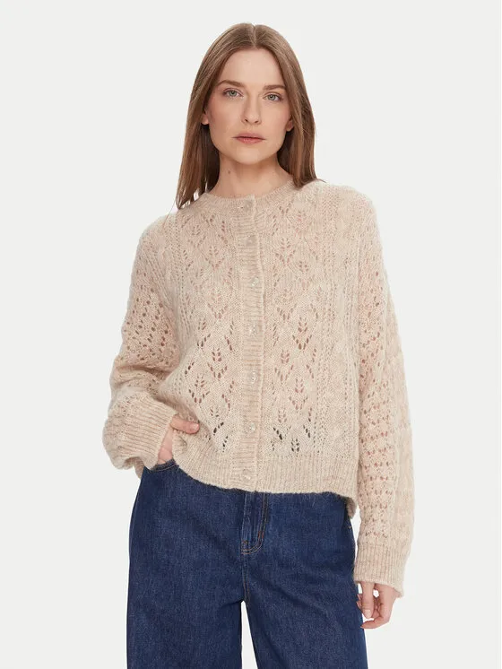 Strickjacke · Beige · Relaxed Fit