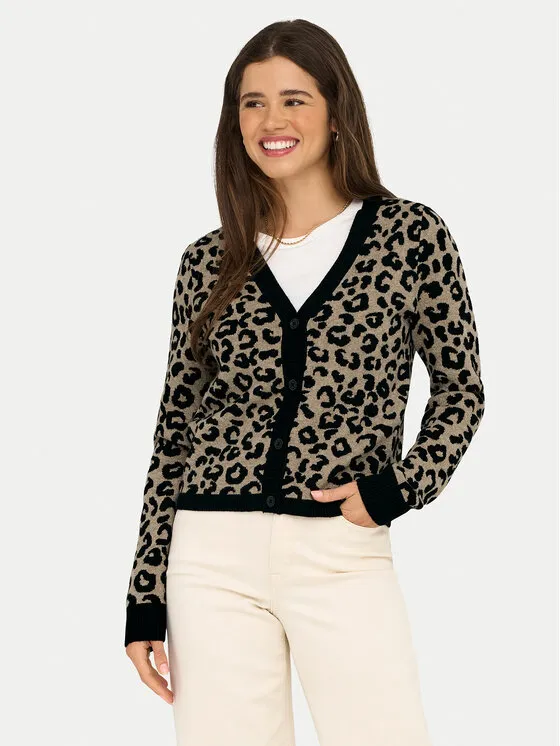 Strickjacke · Braun · Regular Fit