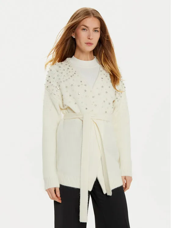 Strickjacke · Écru · Regular Fit