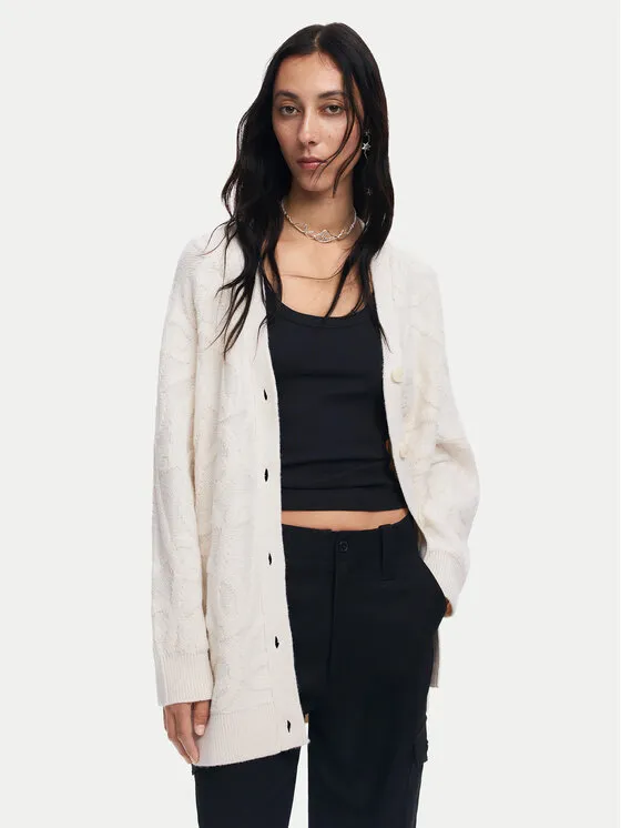 Strickjacke · Écru · Regular Fit