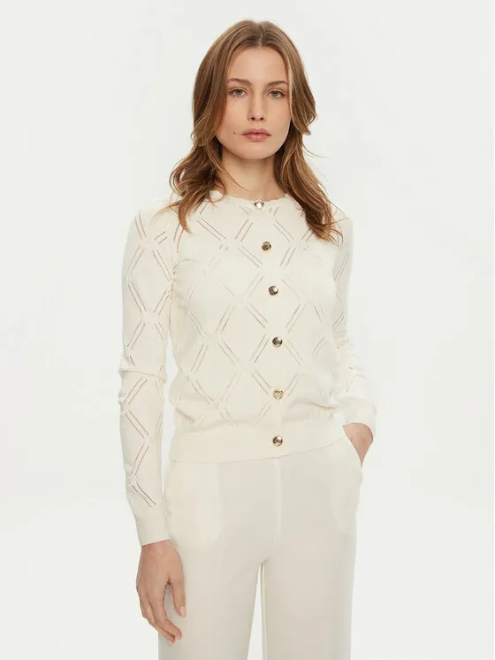 Strickjacke · Écru · Regular Fit