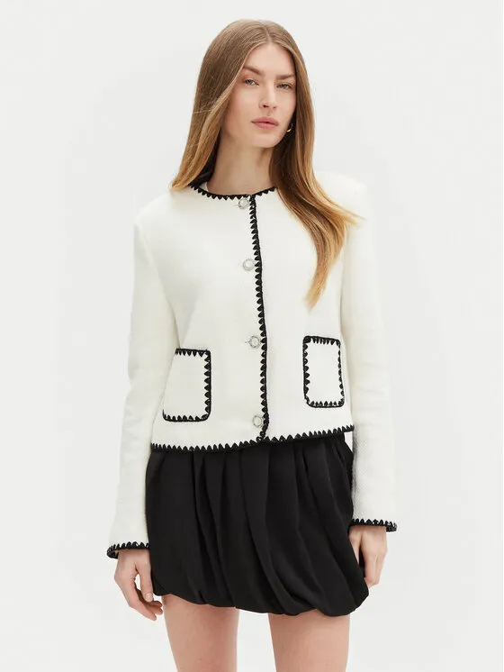 Strickjacke · Écru · Regular Fit