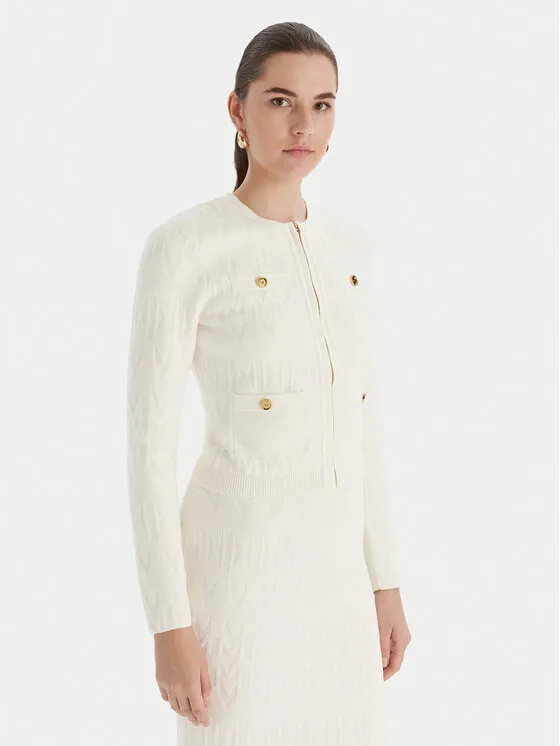 Strickjacke · Écru · Regular Fit