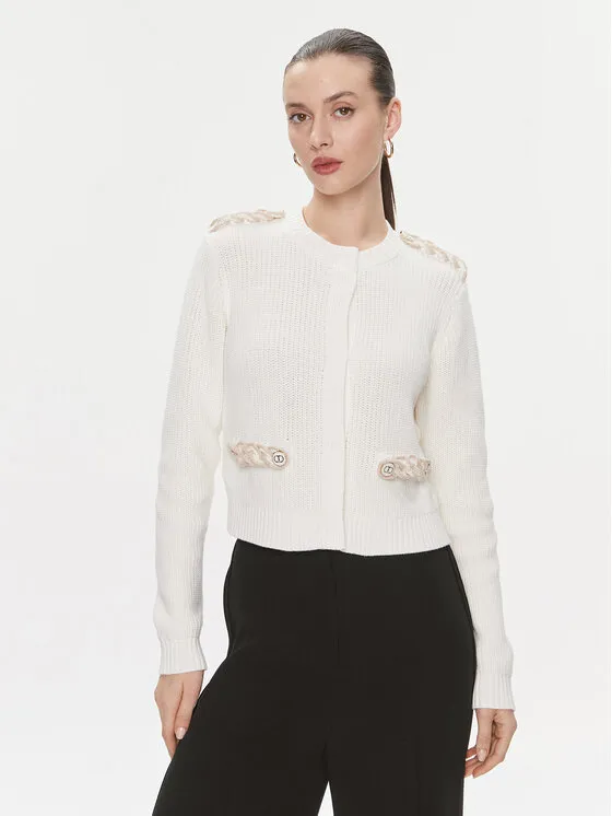 Strickjacke · Écru · Regular Fit