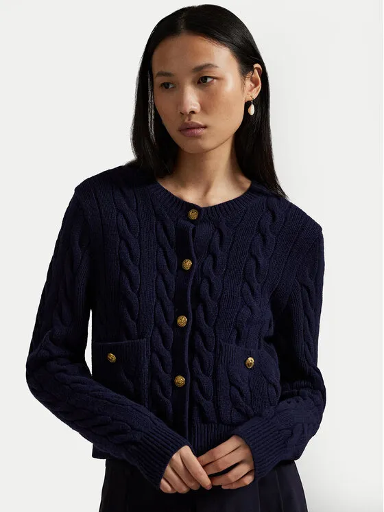 Strickjacke · Dunkelblau · Regular Fit