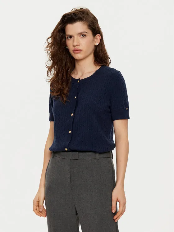 Strickjacke · Dunkelblau · Regular Fit