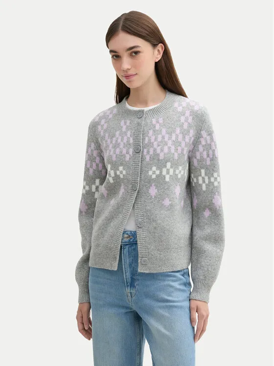 Strickjacke · Grau · Regular Fit