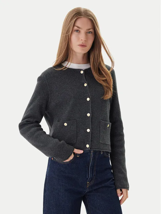 Strickjacke · Grau · Regular Fit