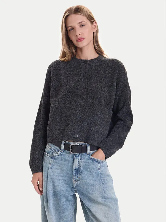 Strickjacke · Grau · Regular Fit