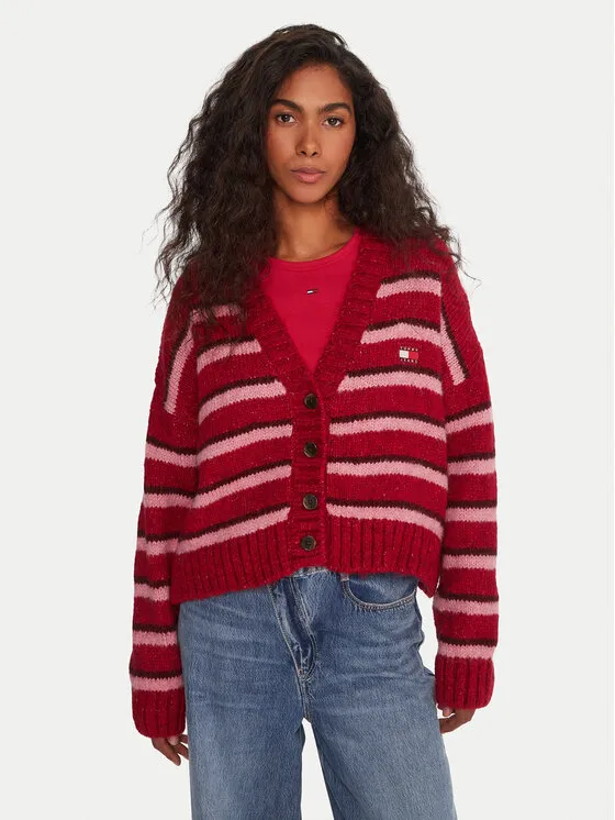 Strickjacke · Rot · Relaxed Fit