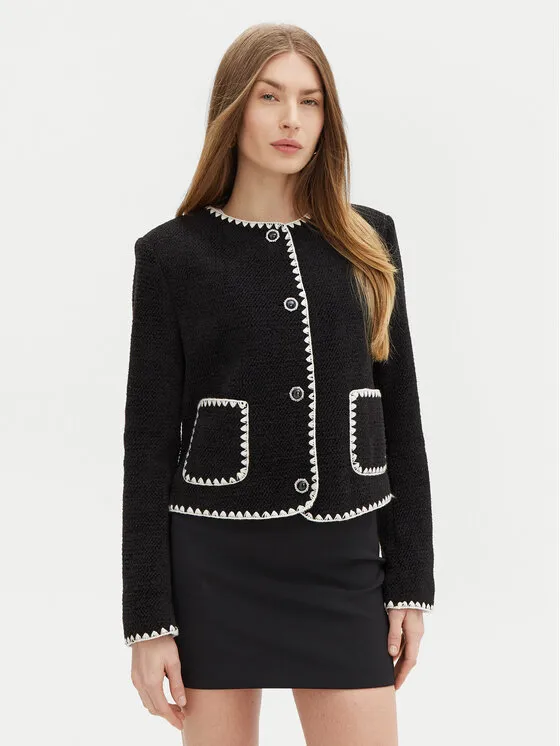 Strickjacke · Schwarz · Regular Fit