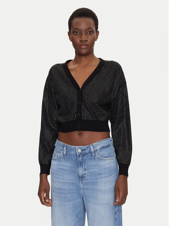 Strickjacke · Schwarz · Regular Fit