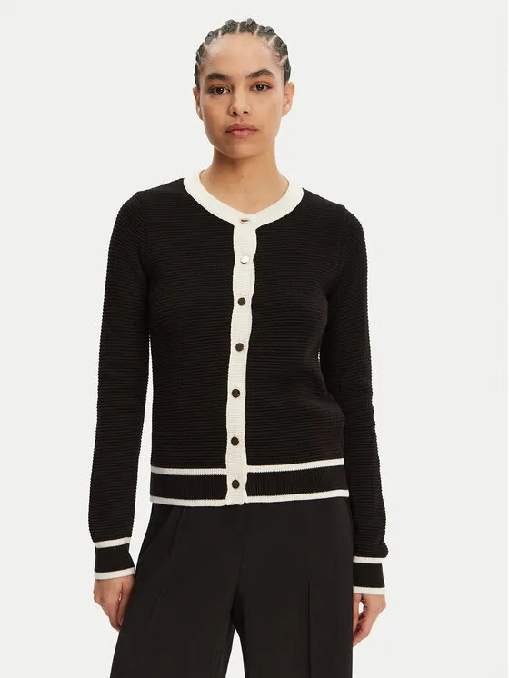 Strickjacke · Schwarz · Regular Fit