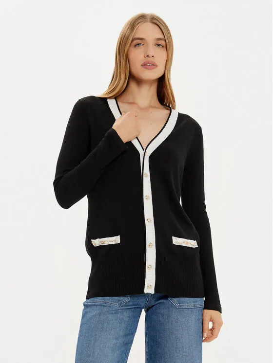 Strickjacke · Schwarz · Regular Fit