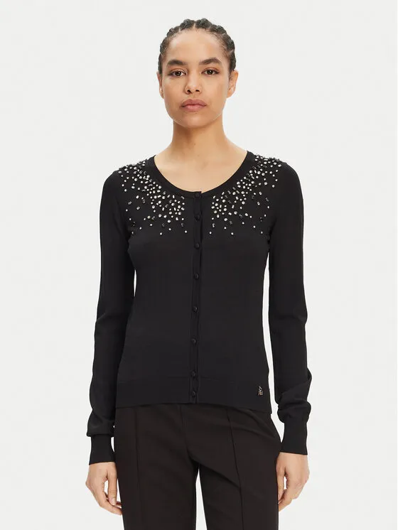 Strickjacke · Schwarz · Regular Fit