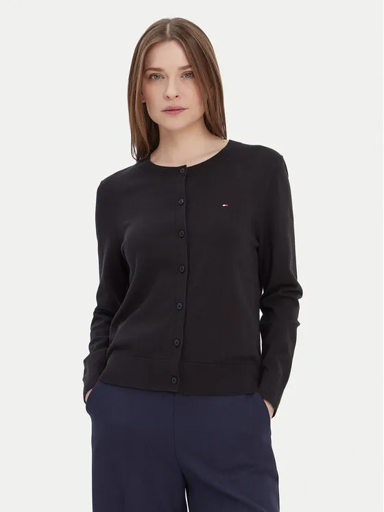 Strickjacke · Schwarz · Regular Fit