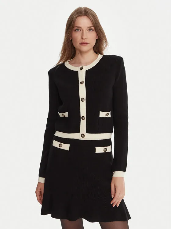 Strickjacke · Schwarz · Regular Fit