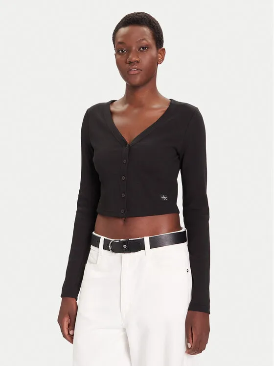 Strickjacke · Schwarz · Regular Fit